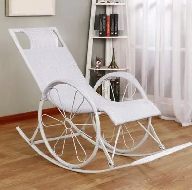 Summer Rocking Chair Recliner Rocking for Balcony Garden Leisure Relax Wicker