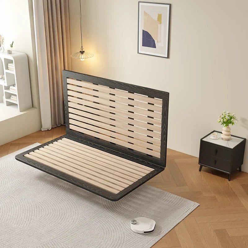 Modern Multifunctional Floating Bed – Space-Saving Folding Bed for Master Bedroom