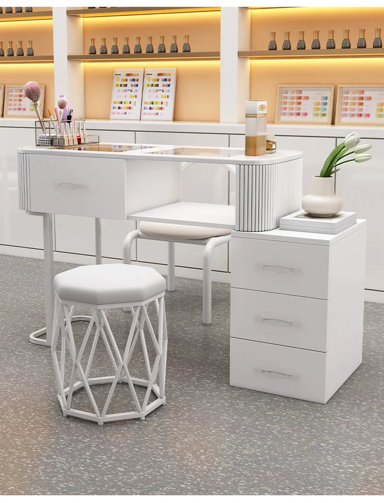 Nail Table Manicure Desk Nails Aesthetic Tables Equipment Supply Station Professional