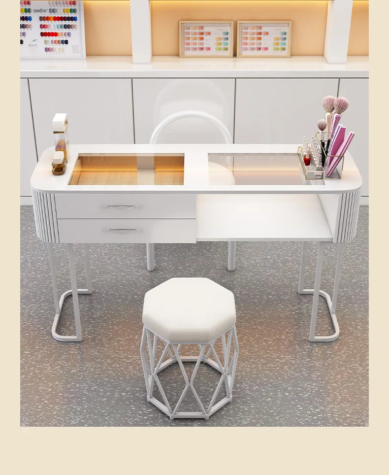 Nail Table Manicure Desk Nails Aesthetic Tables Equipment Supply Station Professional