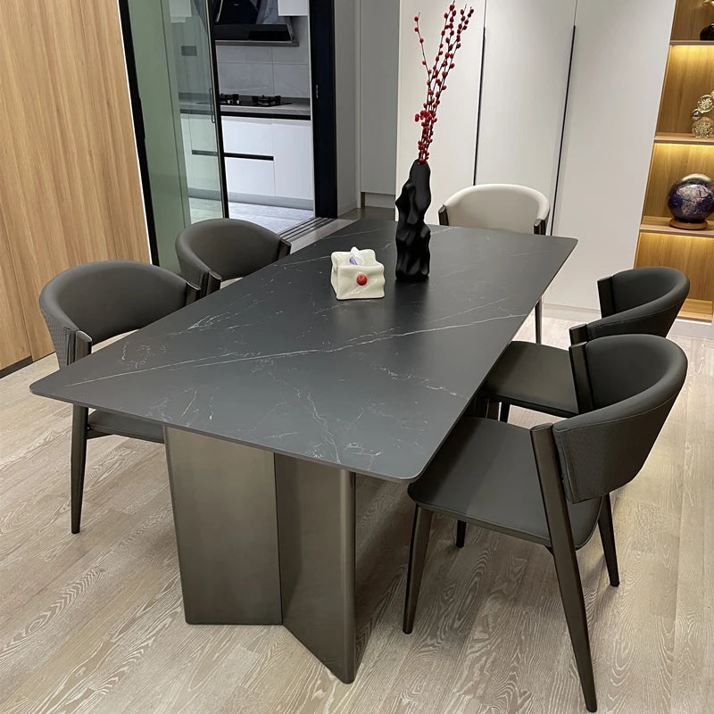 Black Extending Dining Table Service European Unusual Modern Restaurant Table