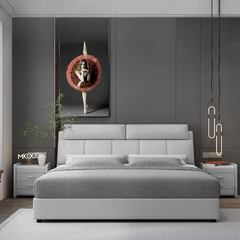 Refined Designer Bed with Hidden Storage and Safe Compartment