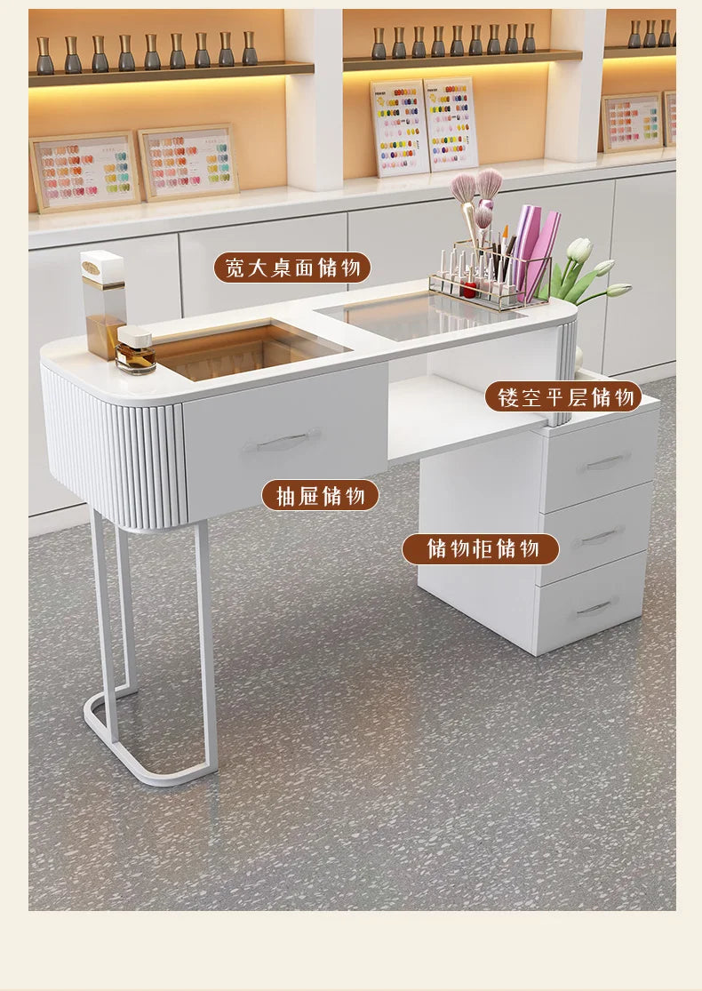 Nail Table Manicure Desk Nails Aesthetic Tables Equipment Supply Station Professional