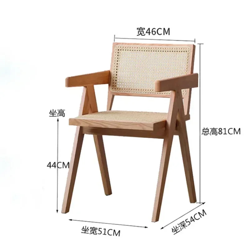 Modern Armrest Dining Chair – Italian Lazy Chair with Minimalist Backrest Design