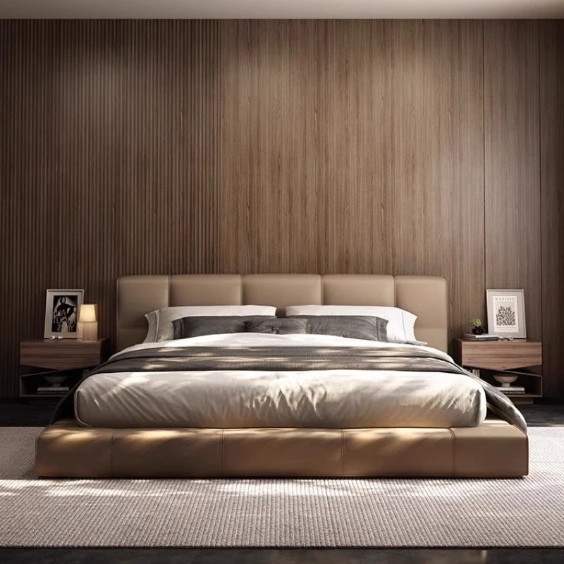 Leather Romantic Bed Luxury Adult Bedroom High Quality Princess Bed
