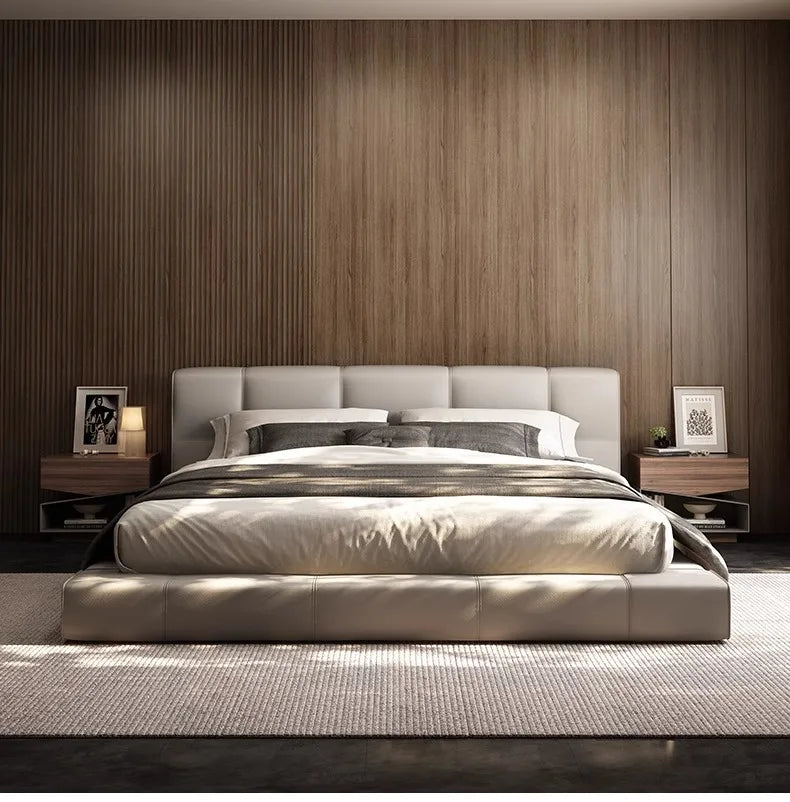 Leather Romantic Bed Luxury Adult Bedroom High Quality Princess Bed