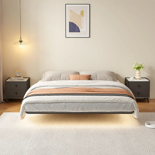 Modern Multifunctional Floating Bed – Space-Saving Folding Bed for Master Bedroom