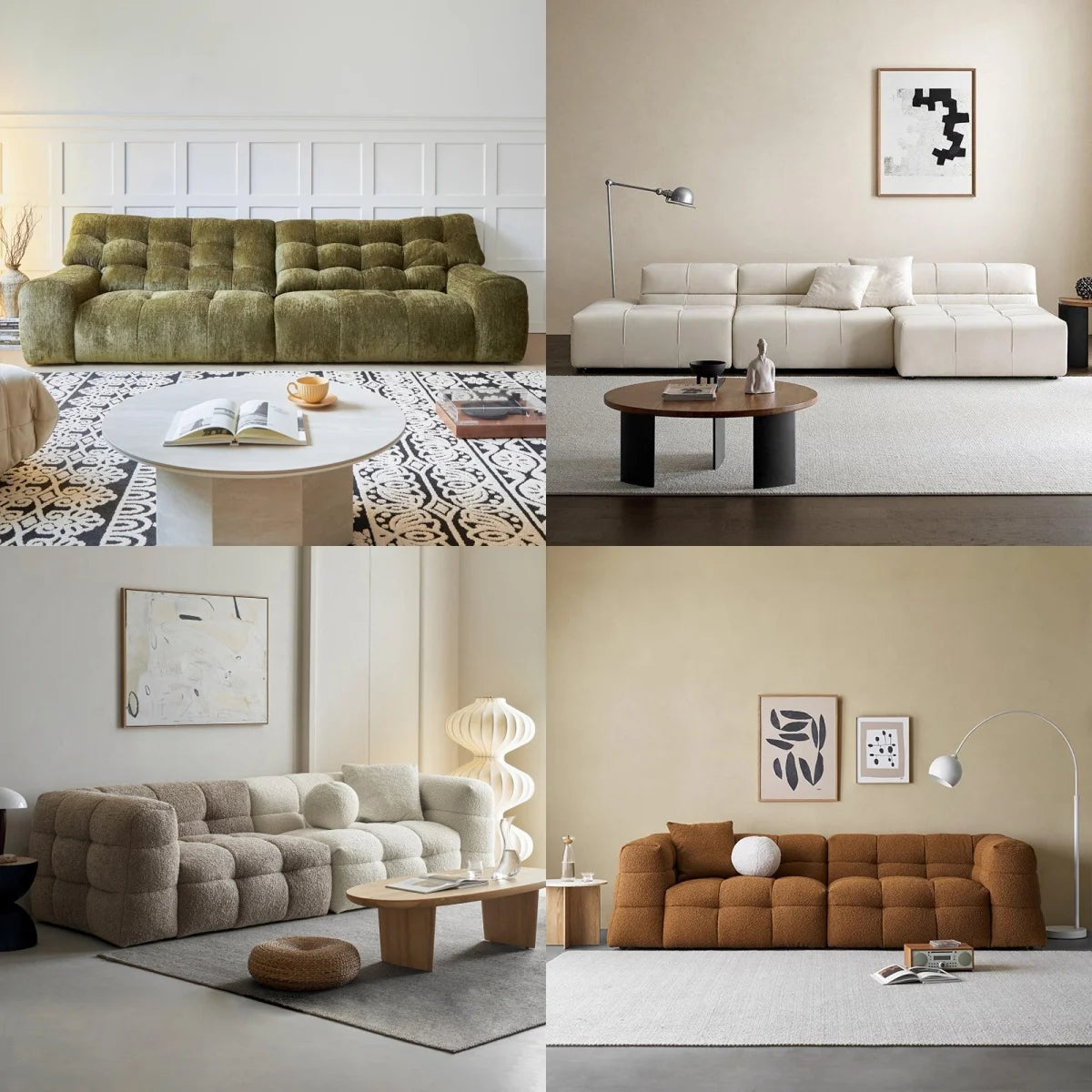 Italian-Style Full Genuine Cowhide Leather Sofa – Modern Luxury Design