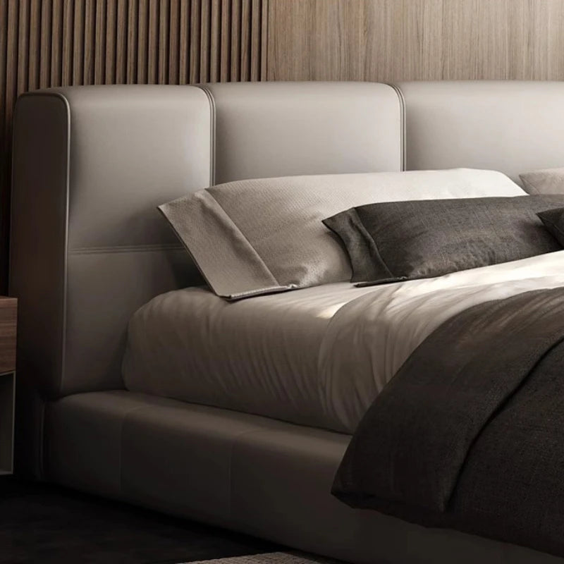 Leather Romantic Bed Luxury Adult Bedroom High Quality Princess Bed