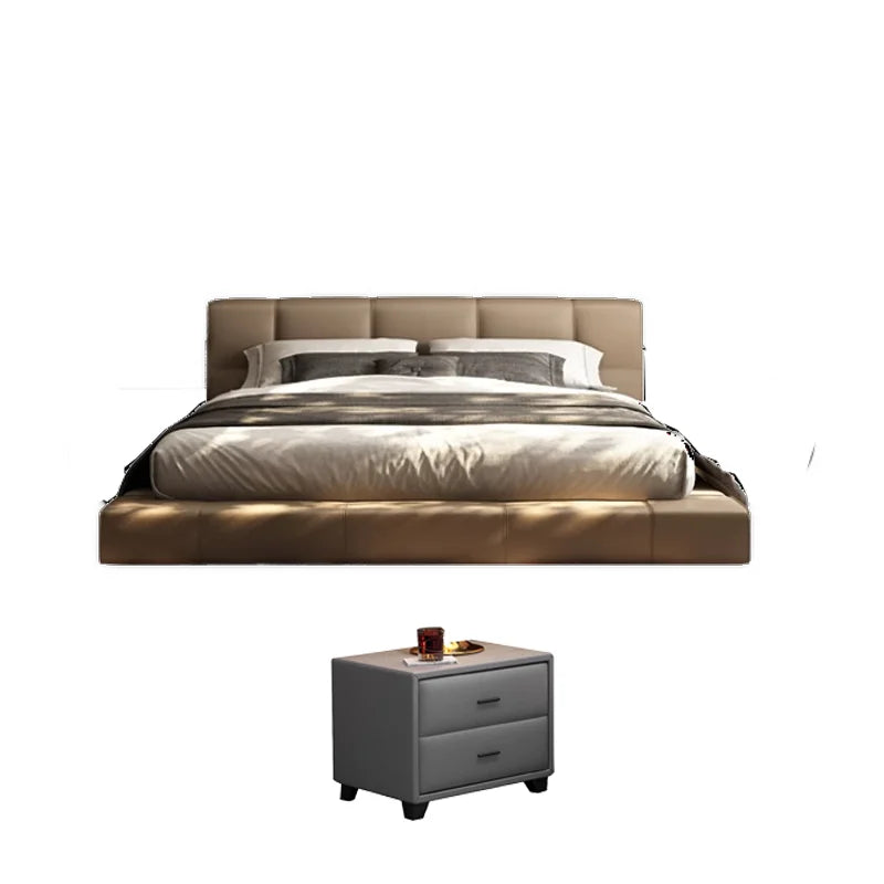 Leather Romantic Bed Luxury Adult Bedroom High Quality Princess Bed