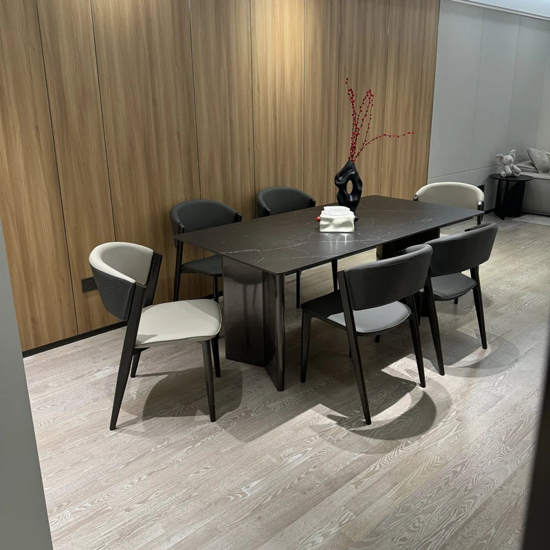 Black Extending Dining Table Service European Unusual Modern Restaurant Table