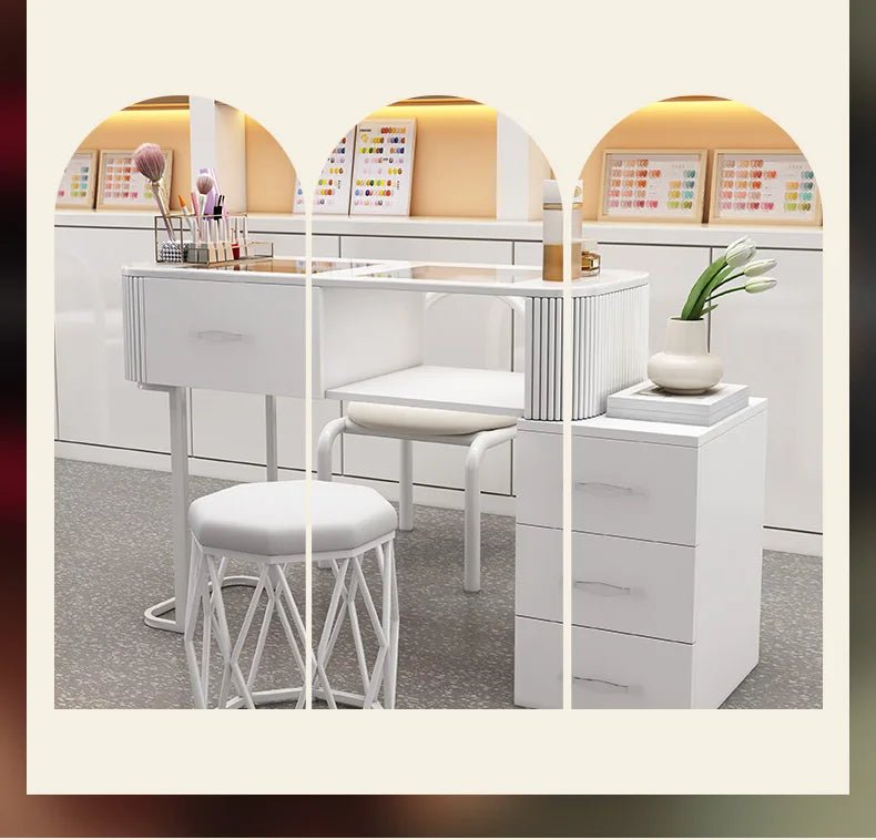 Nail Table Manicure Desk Nails Aesthetic Tables Equipment Supply Station Professional