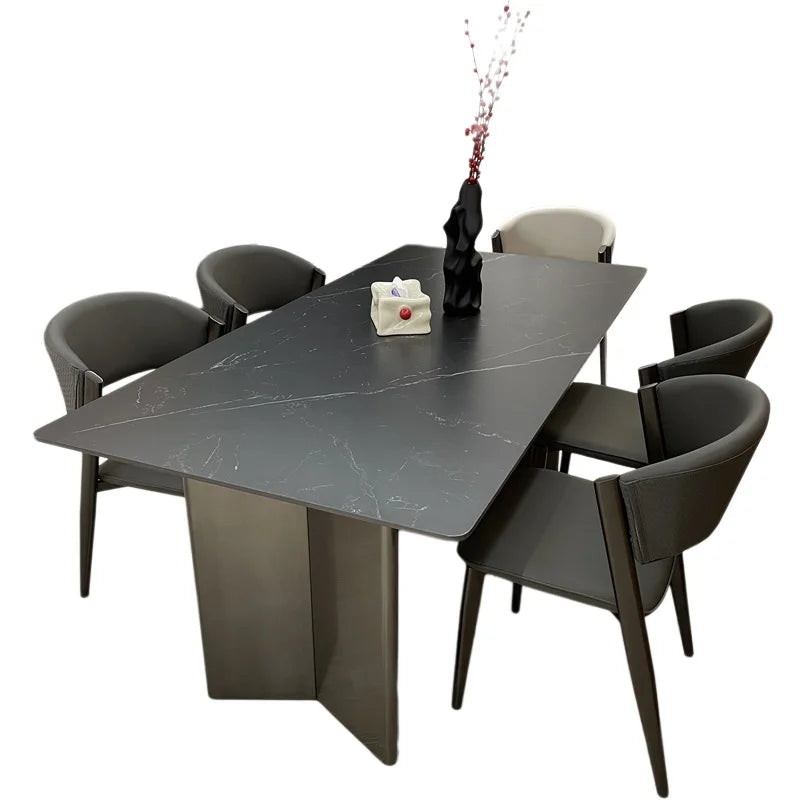 Black Extending Dining Table Service European Unusual Modern Restaurant Table