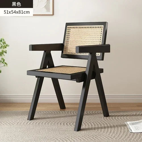Modern Armrest Dining Chair – Italian Lazy Chair with Minimalist Backrest Design