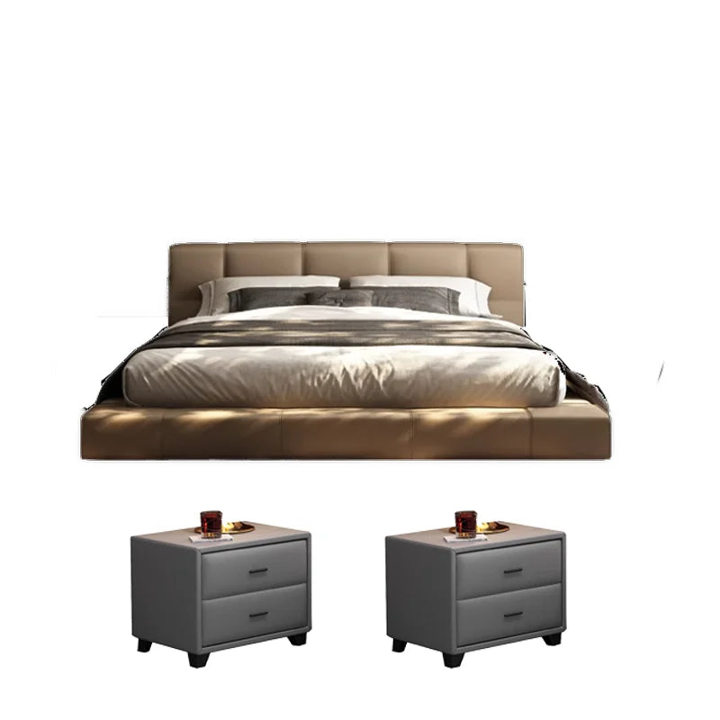 Leather Romantic Bed Luxury Adult Bedroom High Quality Princess Bed