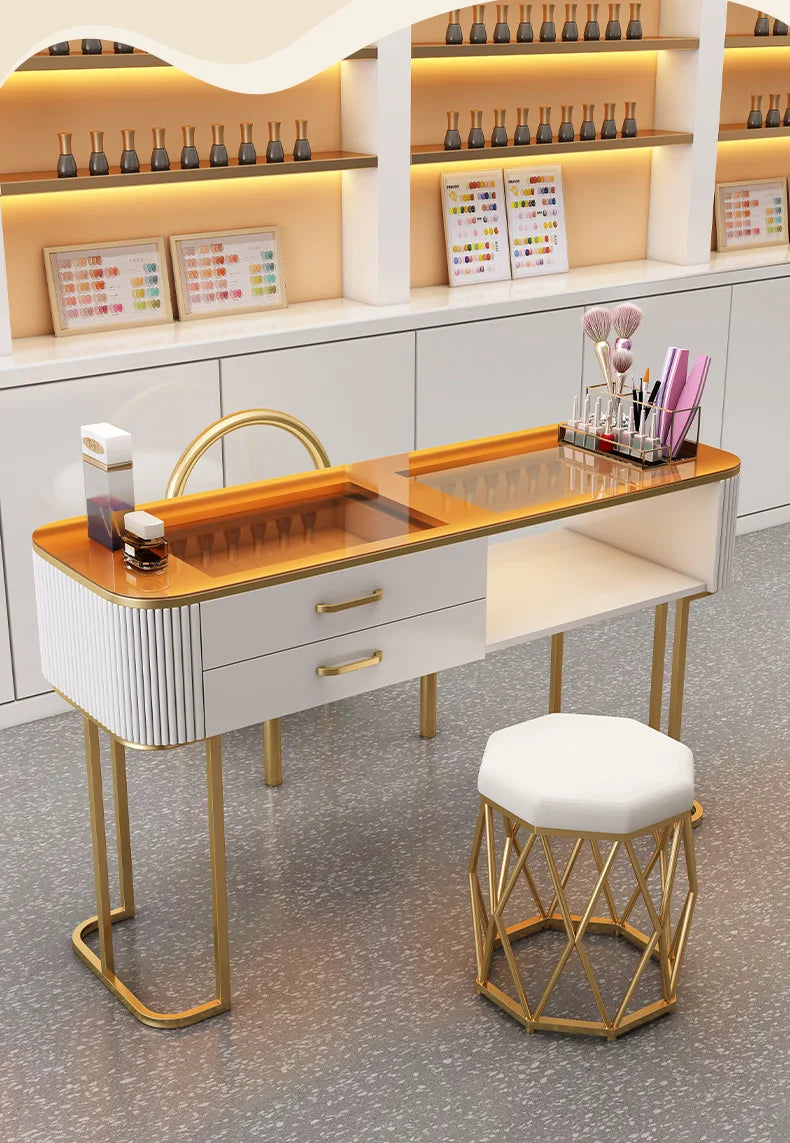 Nail Table Manicure Desk Nails Aesthetic Tables Equipment Supply Station Professional