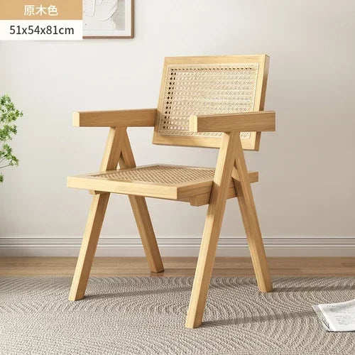 Modern Armrest Dining Chair – Italian Lazy Chair with Minimalist Backrest Design