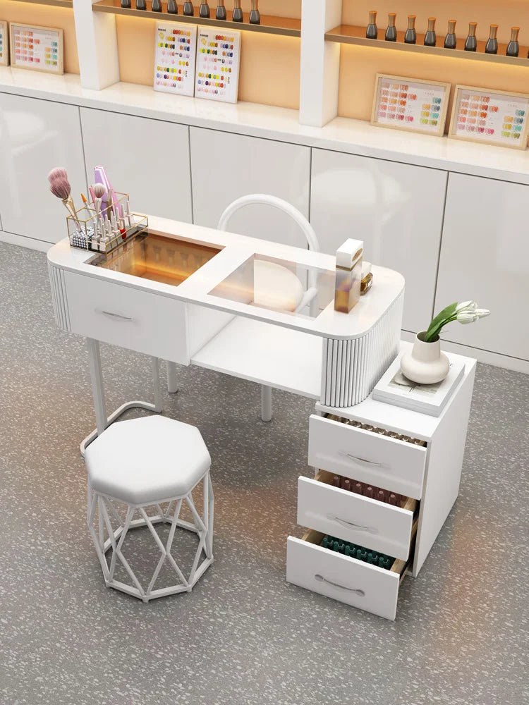 Nail Table Manicure Desk Nails Aesthetic Tables Equipment Supply Station Professional