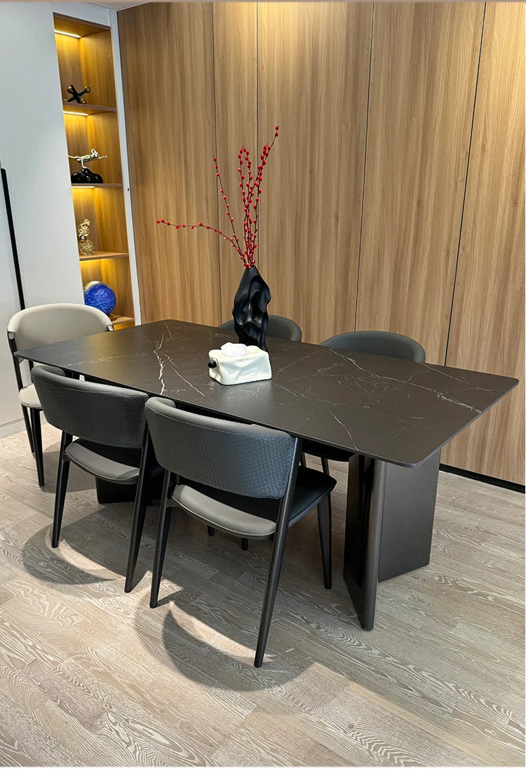 Black Extending Dining Table Service European Unusual Modern Restaurant Table