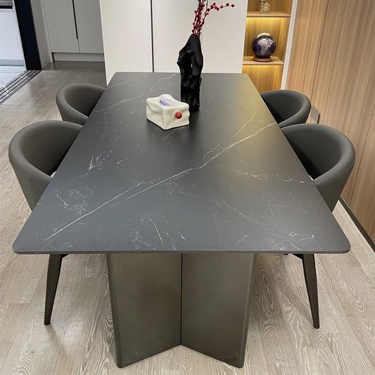 Black Extending Dining Table – European Modern Design, Unusual Restaurant Table