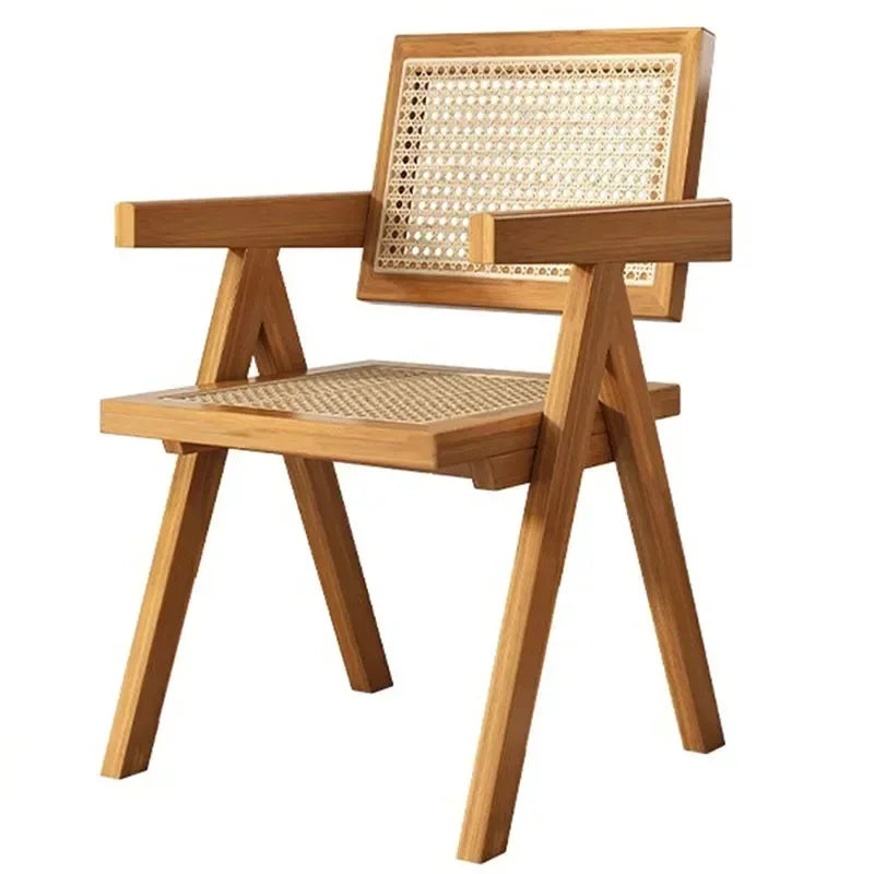 Modern Armrest Dining Chair – Italian Lazy Chair with Minimalist Backrest Design