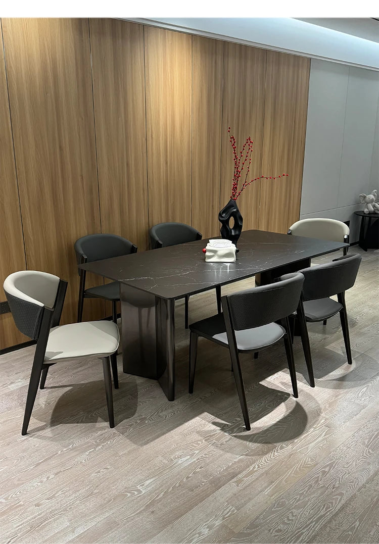Black Extending Dining Table Service European Unusual Modern Restaurant Table