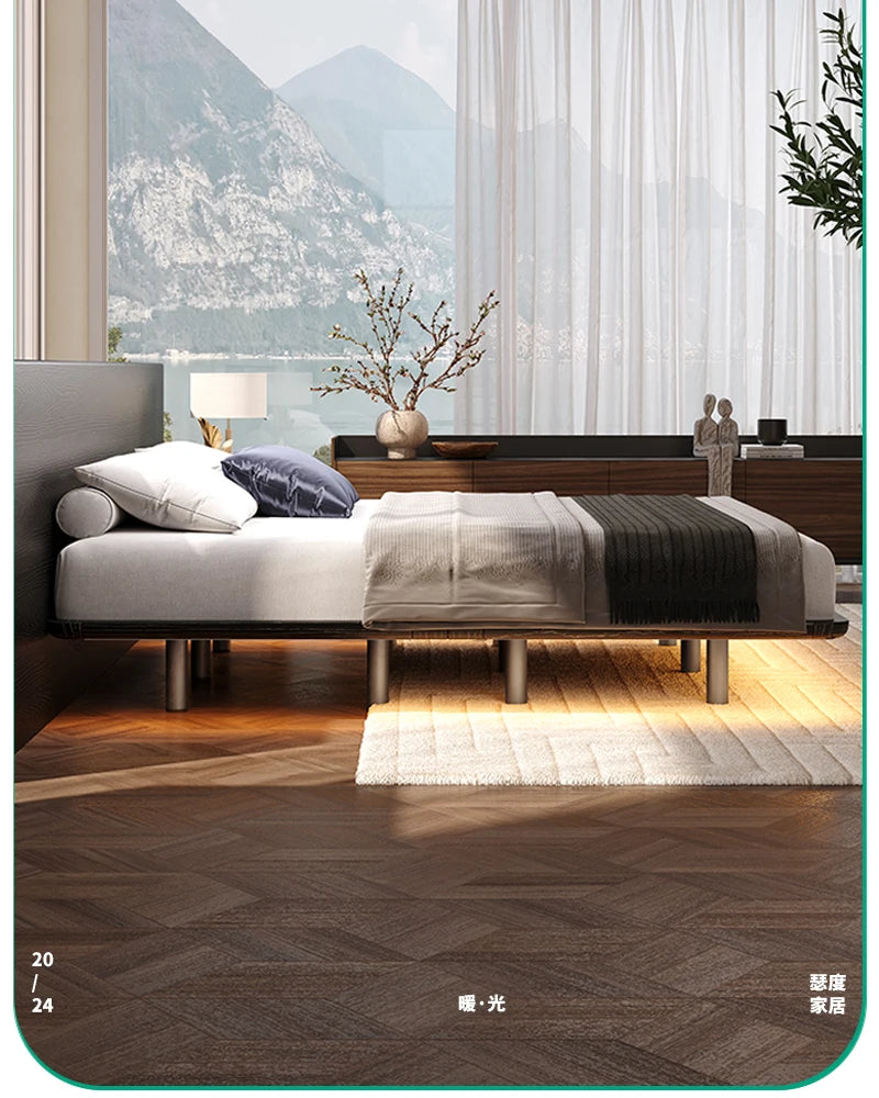 Modern Multifunctional Floating Bed – Space-Saving Folding Bed for Master Bedroom