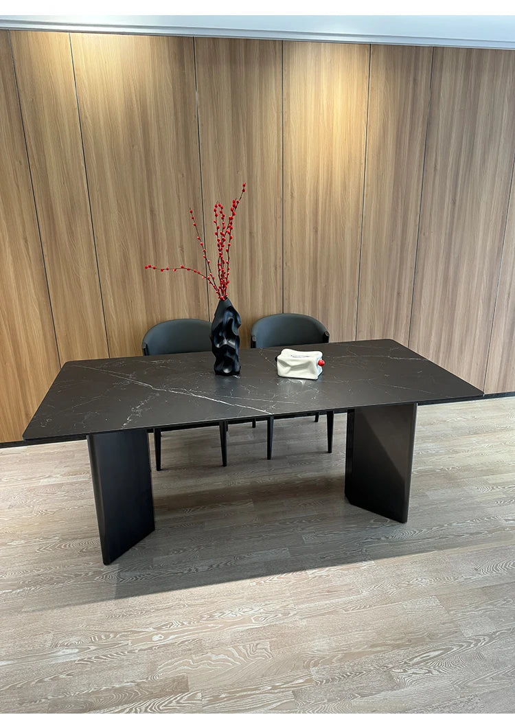 Black Extending Dining Table Service European Unusual Modern Restaurant Table