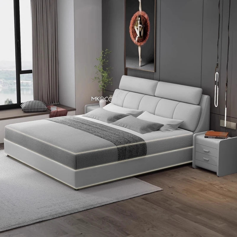 Refined Designer Bed with Hidden Storage and Safe Compartment