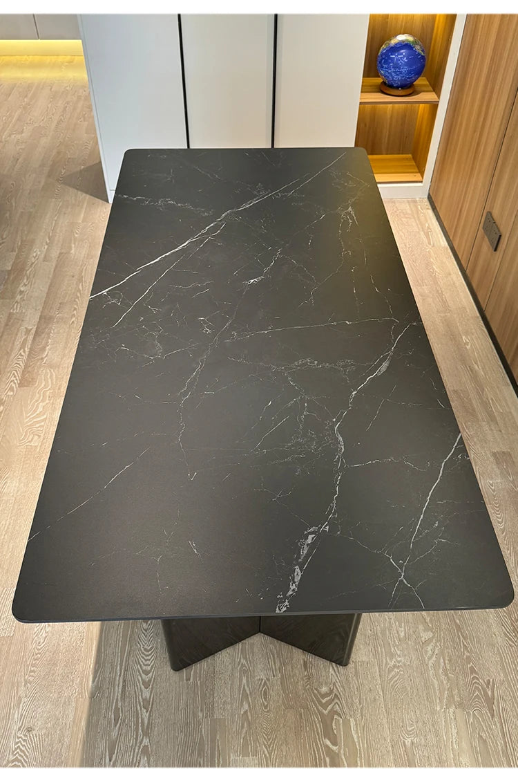 Black Extending Dining Table Service European Unusual Modern Restaurant Table