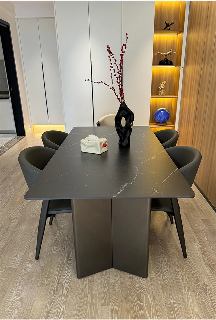 Black Extending Dining Table Service European Unusual Modern Restaurant Table