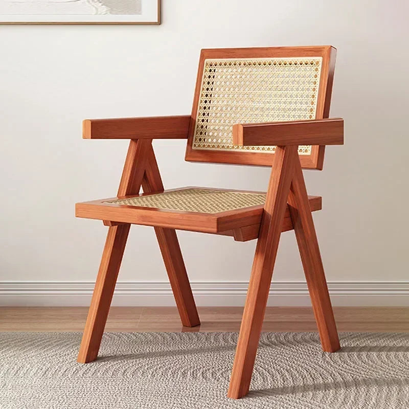 Modern Armrest Dining Chair – Italian Lazy Chair with Minimalist Backrest Design