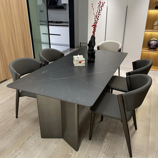 Black Extending Dining Table Service European Unusual Modern Restaurant Table