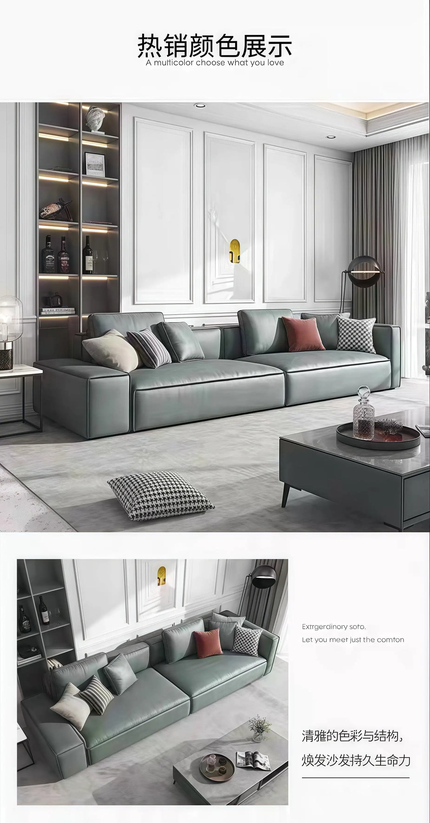 Cloud Couch Sofa – Deep Seat, Fluffy Modern Luxury Corduroy Sofa for Living Room