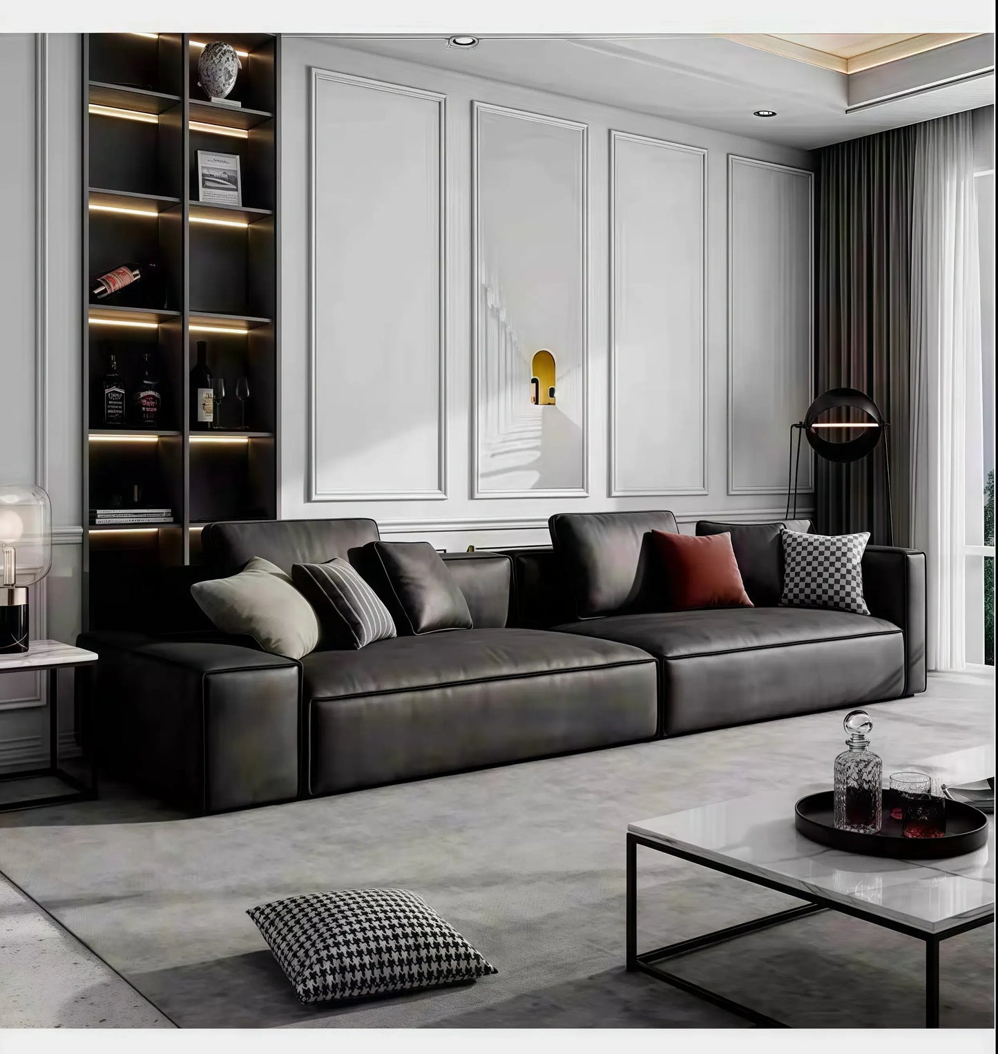 Cloud Couch Sofa – Deep Seat, Fluffy Modern Luxury Corduroy Sofa for Living Room