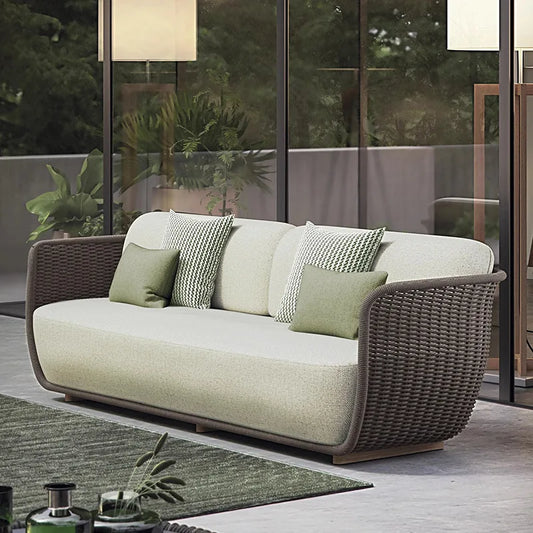 Outdoor Sofa Rattan Three-piece Waterproof Sun Villa Courtyard Garden Furniture