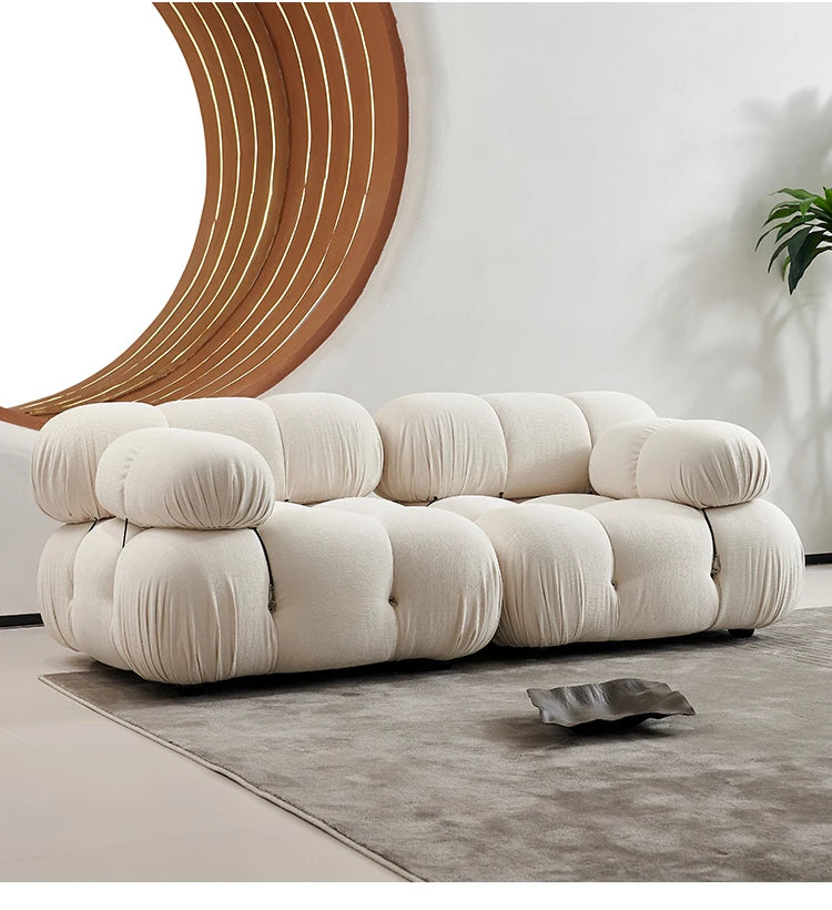Cream Style Living Room Sofa Modern Art Relaxing Simple Leisure Aesthetics Sofas
