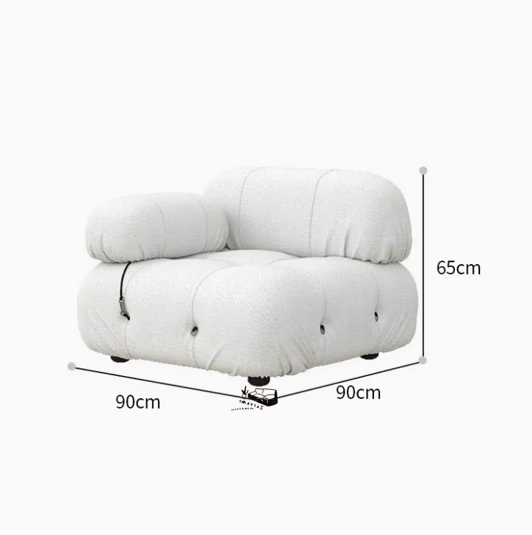 Cream Style Living Room Sofa Modern Art Relaxing Simple Leisure Aesthetics Sofas
