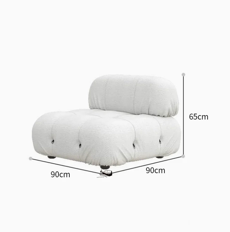 Cream Style Living Room Sofa Modern Art Relaxing Simple Leisure Aesthetics Sofas